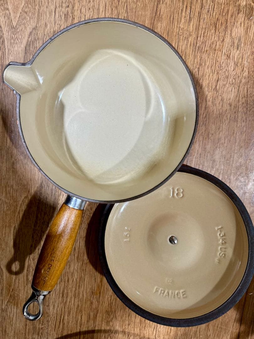LE CREUSET オレンジ片手鍋　サイズ18