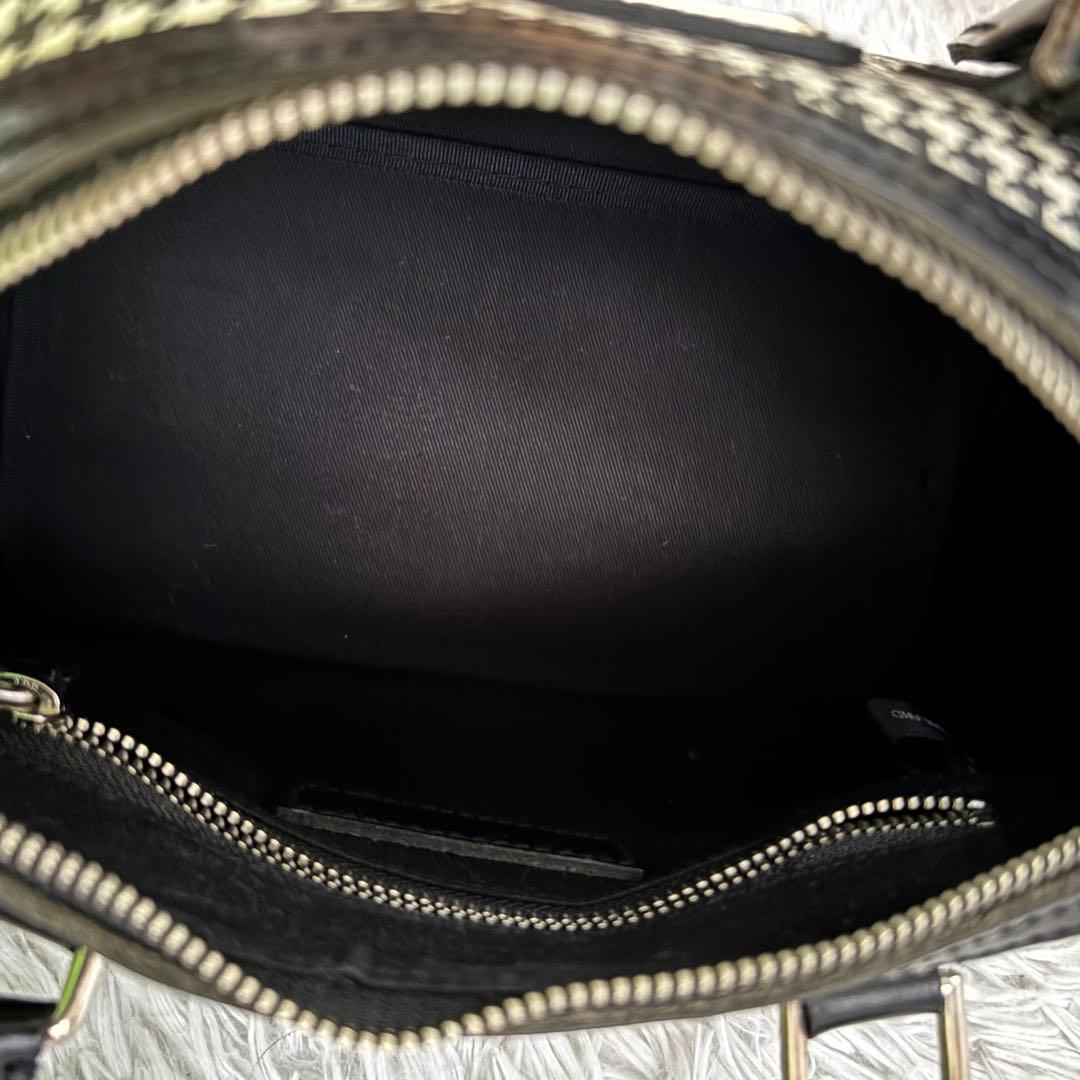 RALPH LAUREN ラルフローレン ミニボストンバッグ PVC 千鳥格子柄