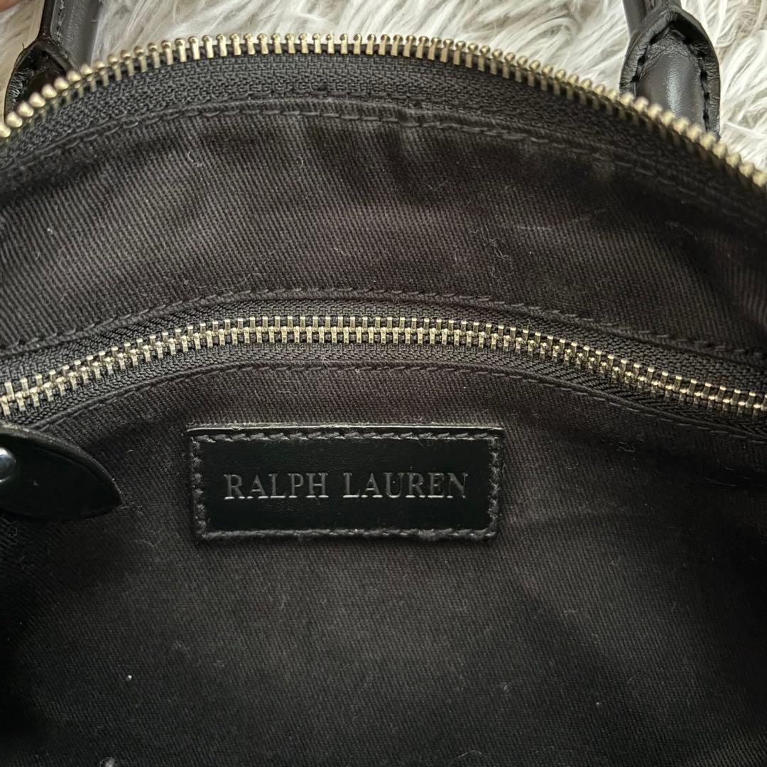 RALPH LAUREN ラルフローレン ミニボストンバッグ PVC 千鳥格子柄