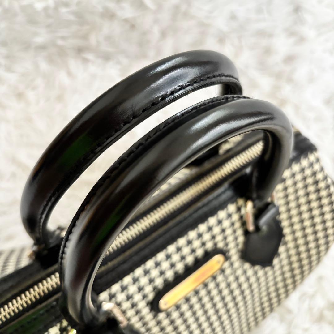 RALPH LAUREN ラルフローレン ミニボストンバッグ PVC 千鳥格子柄