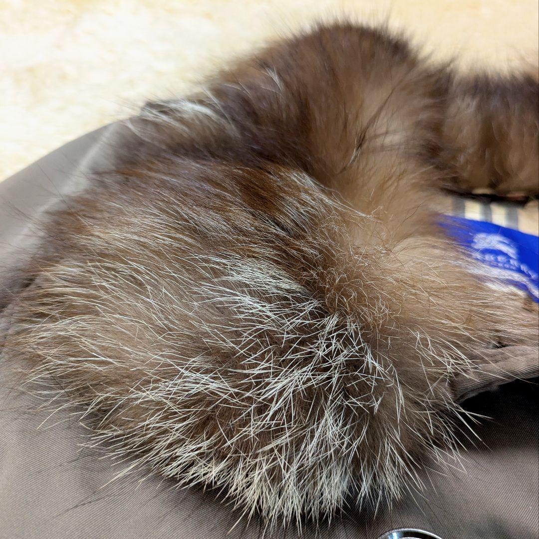 【美品】バーバリーブルーレーベル ファー付きトレンチコート ノバチェック