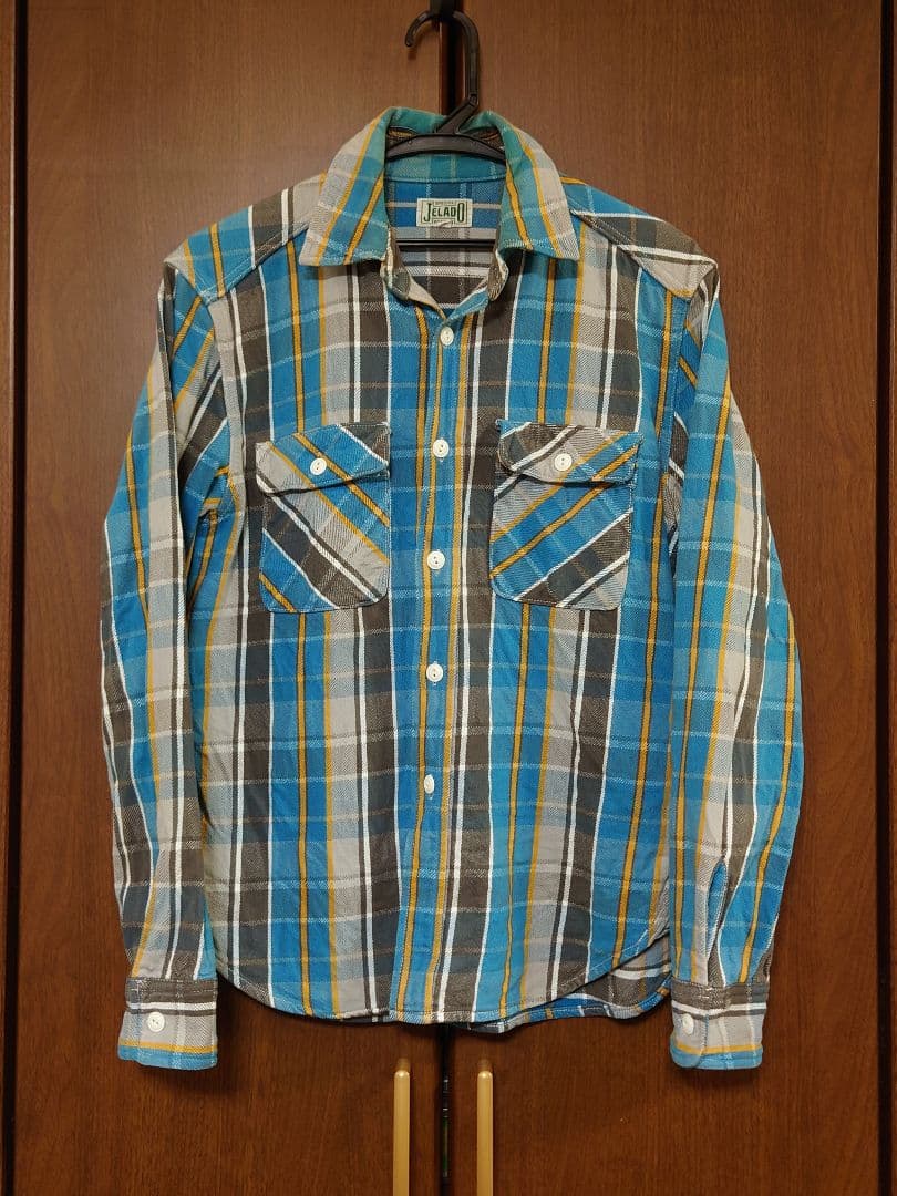 ジェラード JELADO ネルシャツ Mサイズ ショート丈