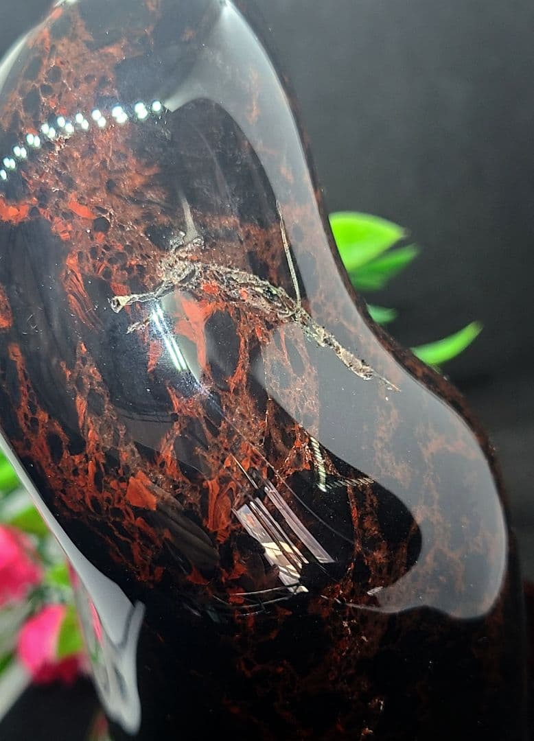 【超希少/日本名石】十勝石【ヴァーミリオンオブシディアン】紅十勝