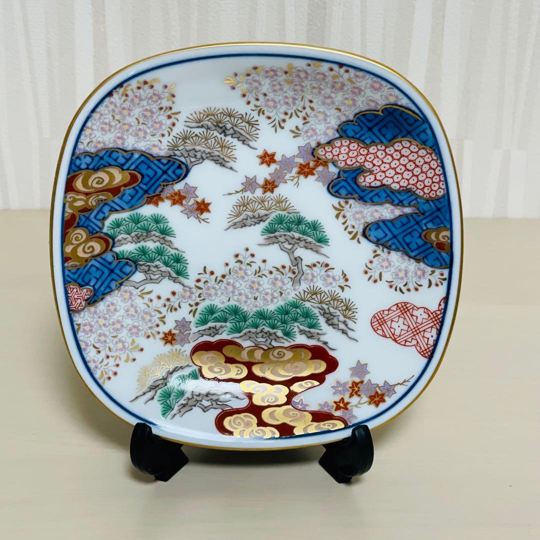 有田焼 其泉 染錦春秋紋 取皿揃 銘々皿 5枚セット 皿 プレート 金彩