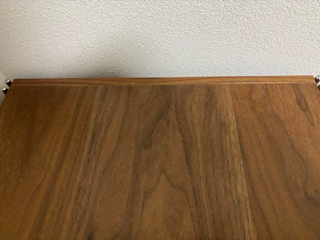 ステンレスユニットシェルフ　引き出し4段セット　ウォールナット　無印良品