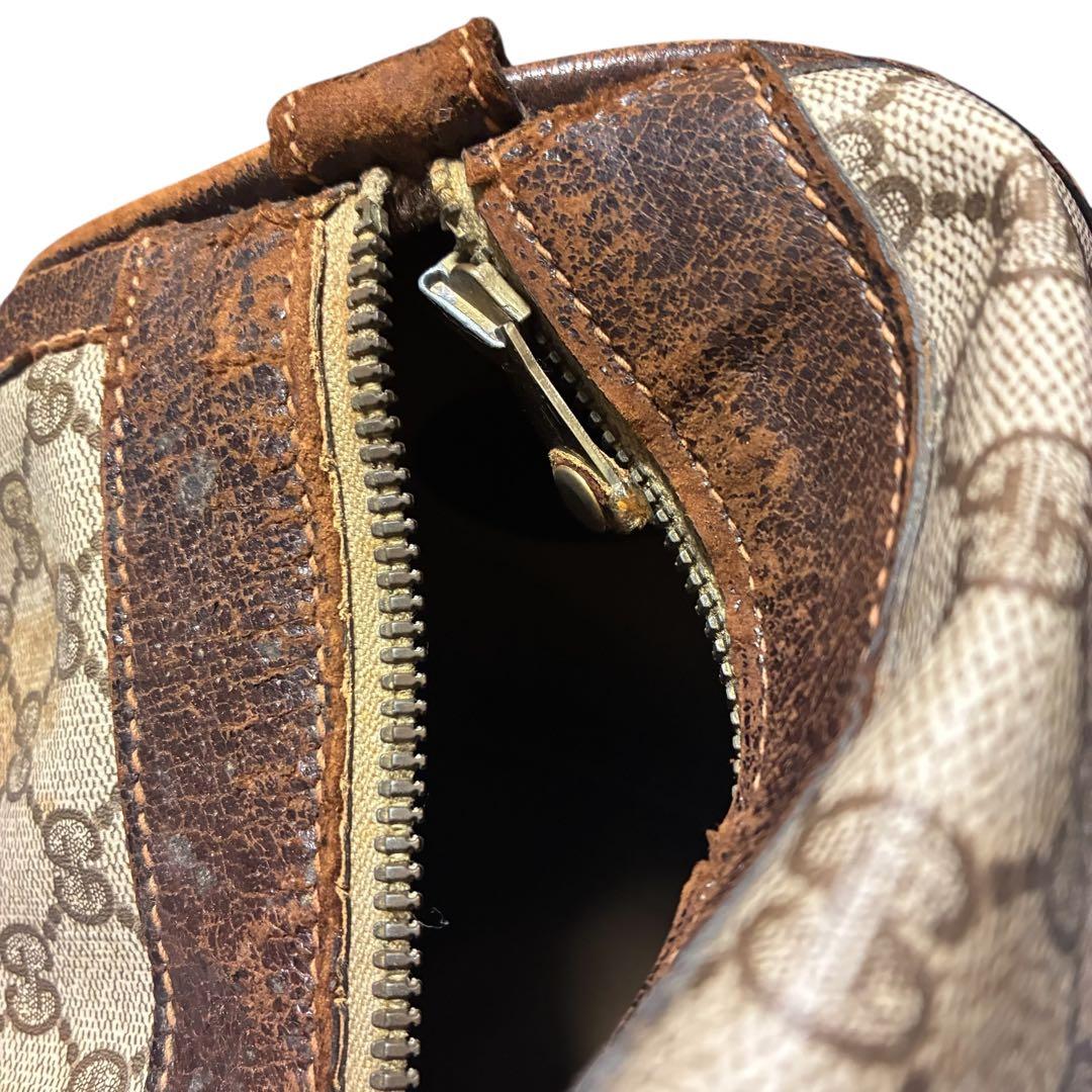 状態込み特別価格　グッチ　ボストンバッグ　gg柄　PVC シェリーライン