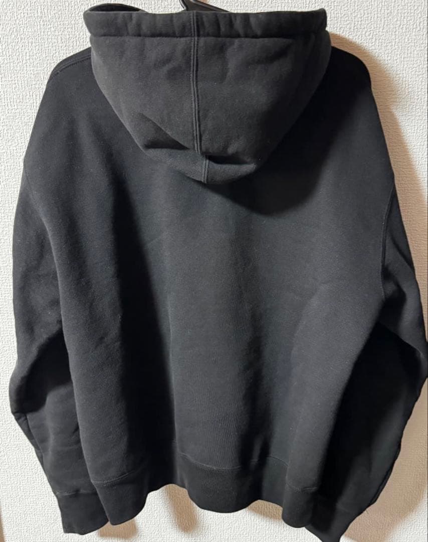 本物 シュプリーム スモールボックスロゴジップアップパーカー サイズS ブラック