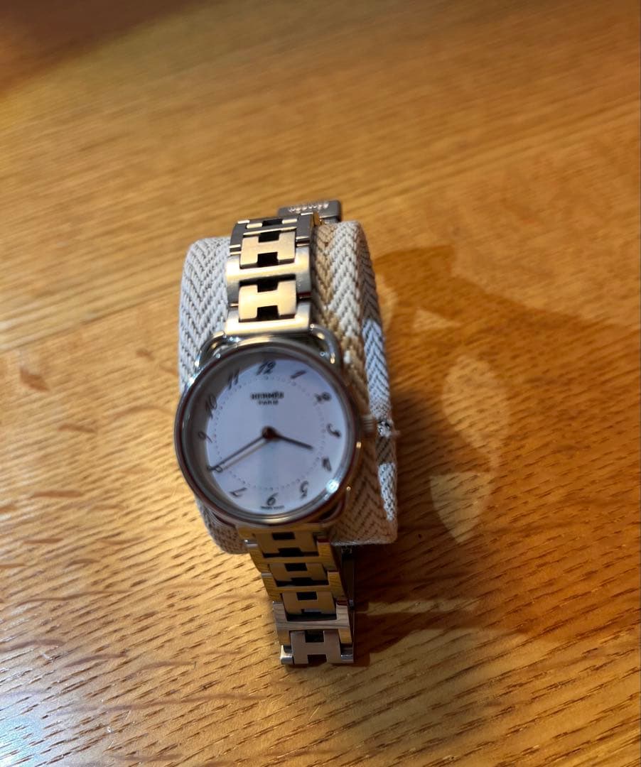HERMES 腕時計 シルバー⭐︎レディース使用品【電池交換済み】
