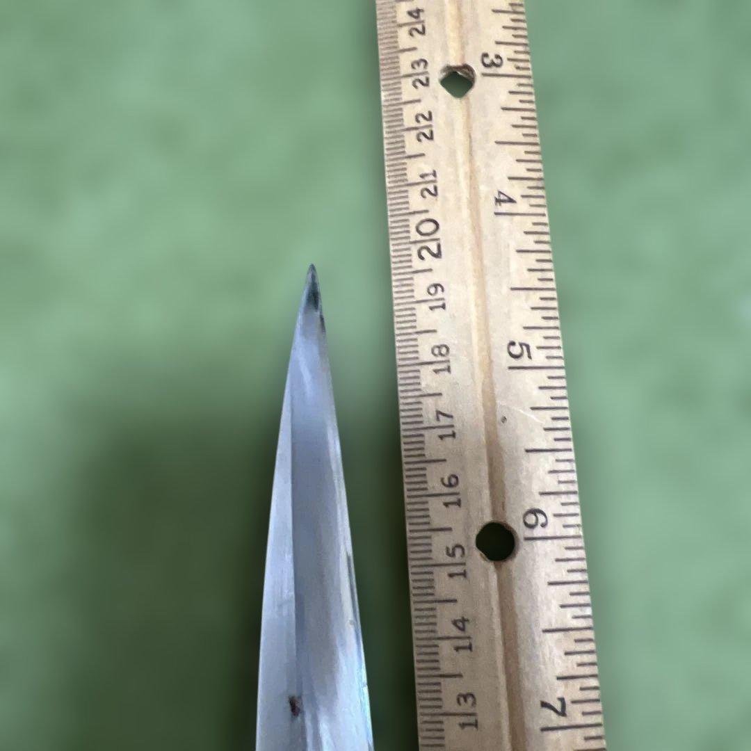 ステンレス 柳刃包丁 19.5cm 木製ハンドル 全長32.5cm