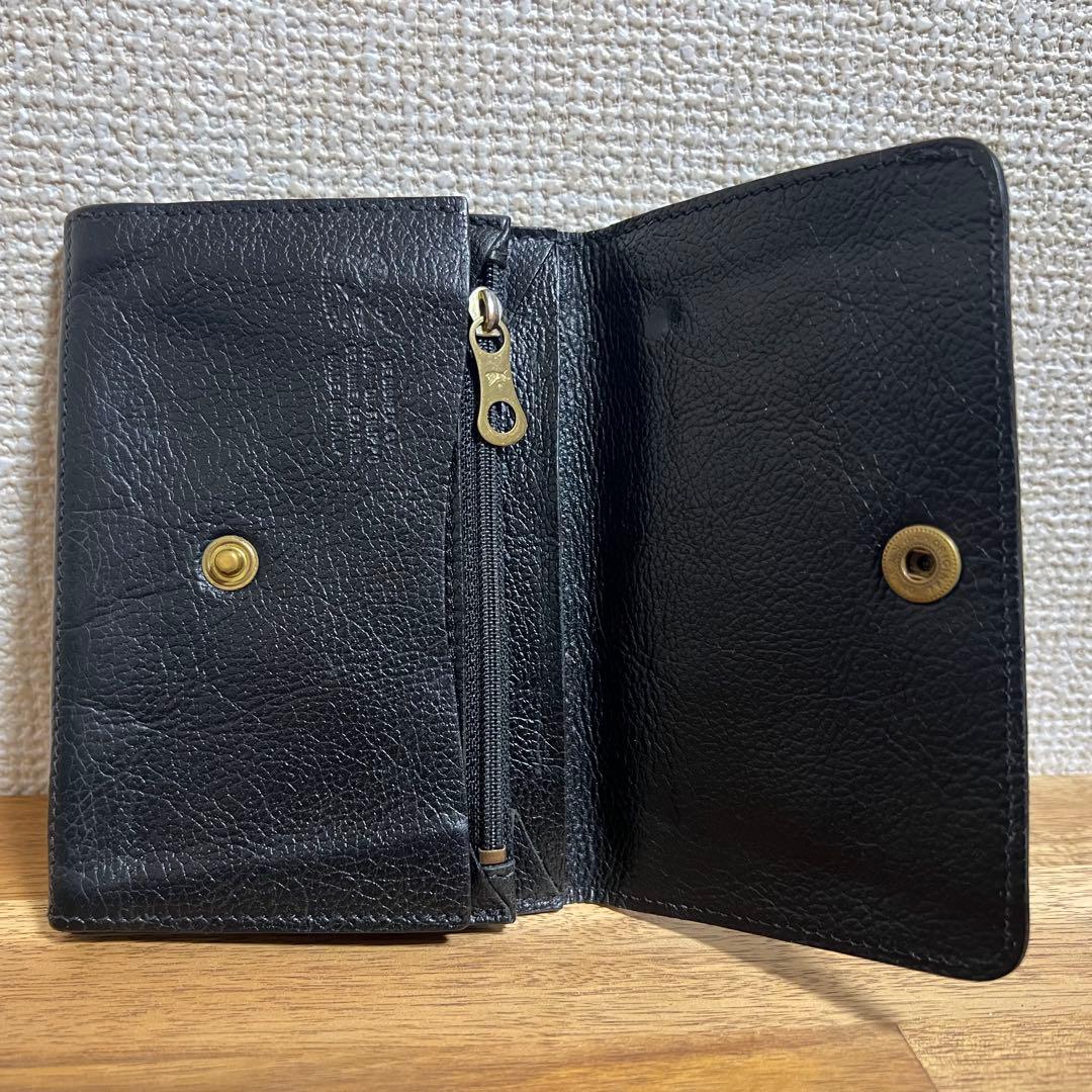 IL BISONTE イルビゾンテ 二つ折り財布 ブラック レザー 本革