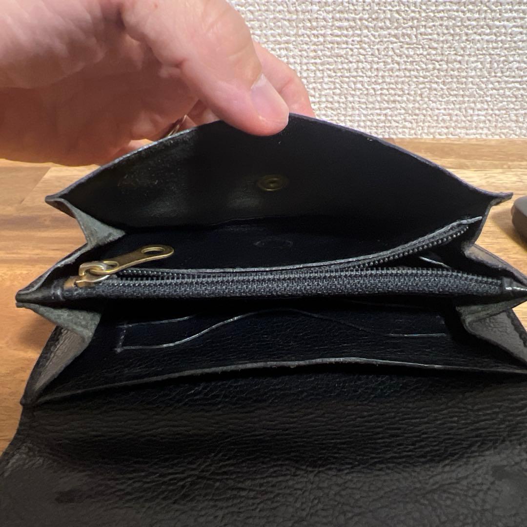 IL BISONTE イルビゾンテ 二つ折り財布 ブラック レザー 本革