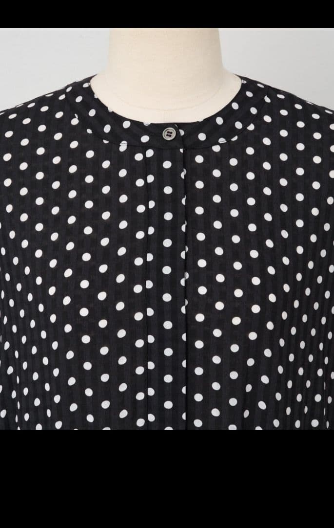 ちょこ☆BEARDSLEY ビアズリードットギャザーボリューム袖ワンピース