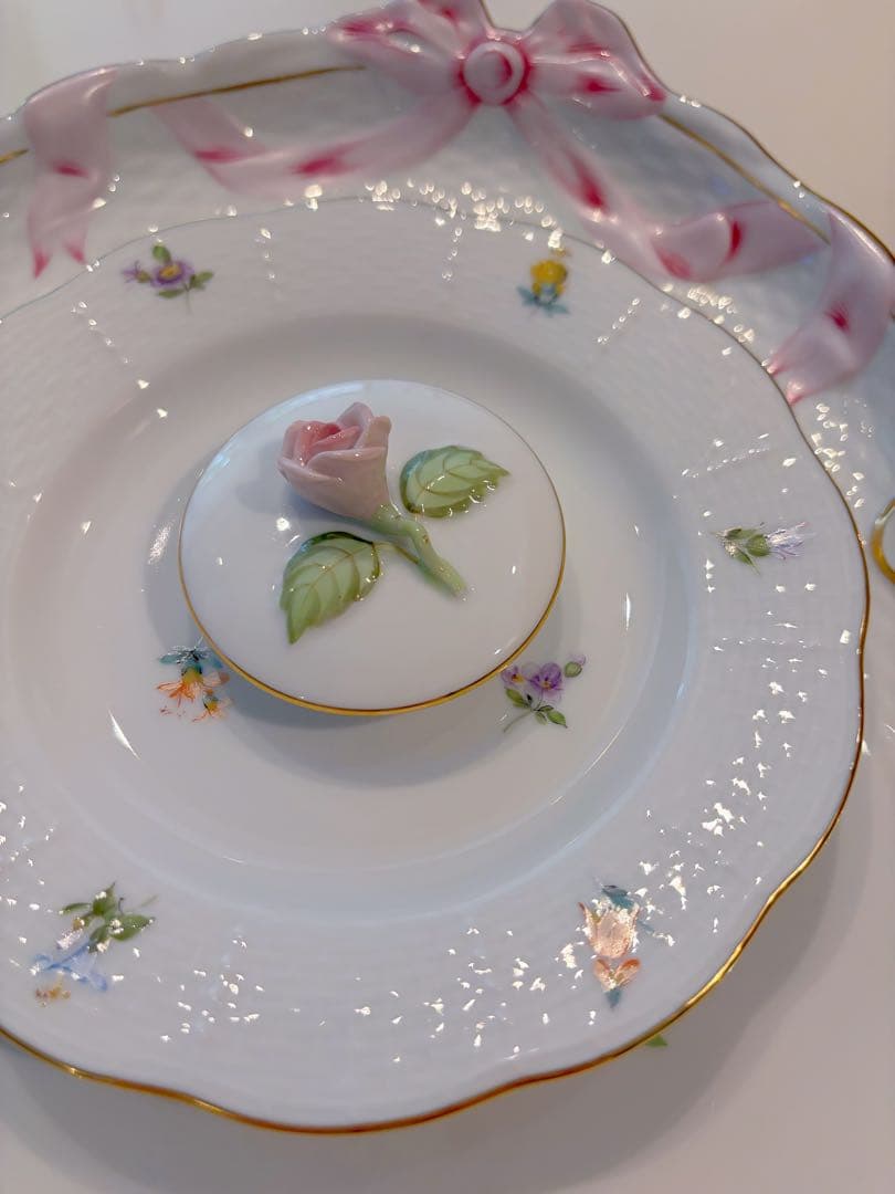 ヘレンド　ミルフルール＆エデンローズ ドラジェ3点セット