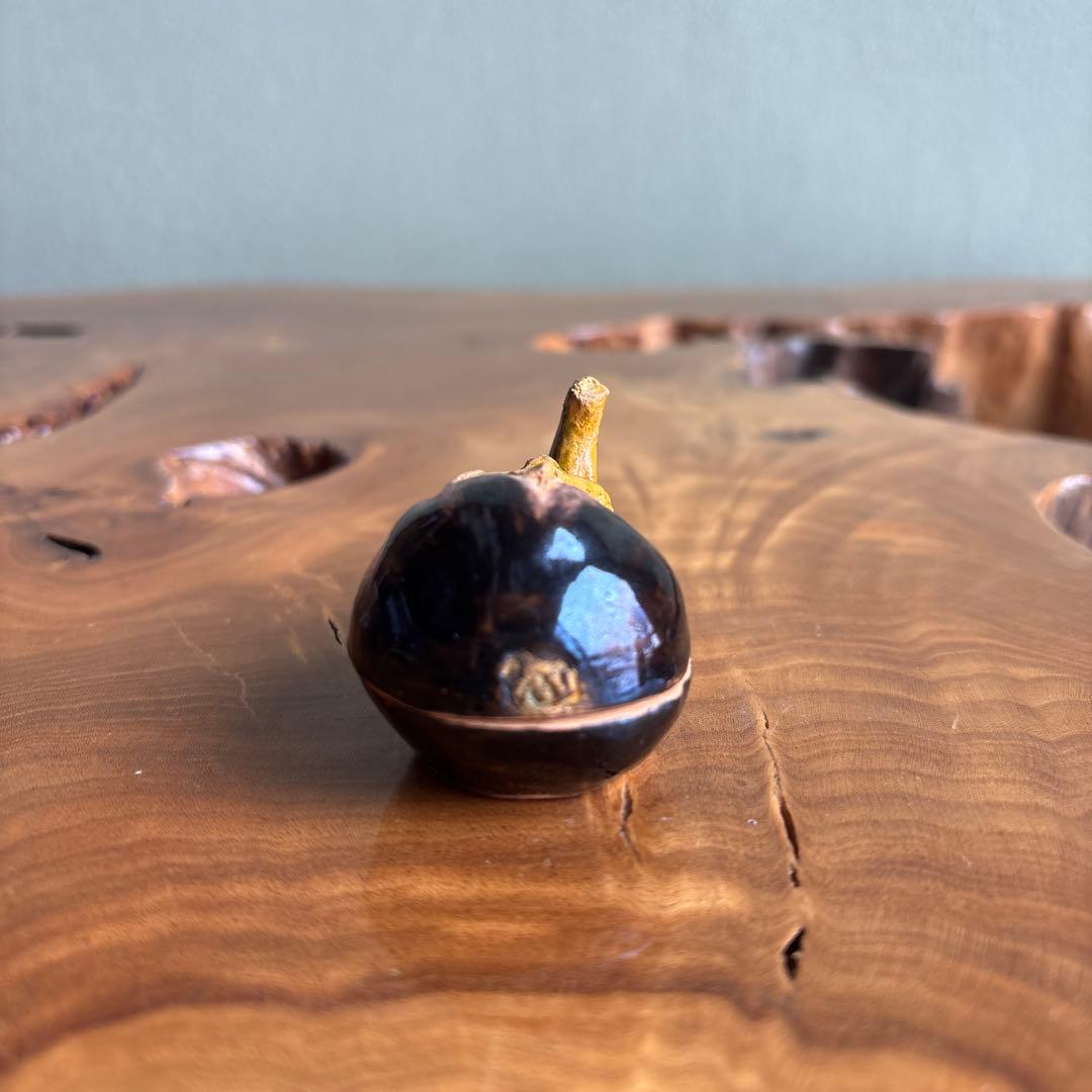 佐々木二六造 茄子形香合 松伯庵 茶道具 共箱