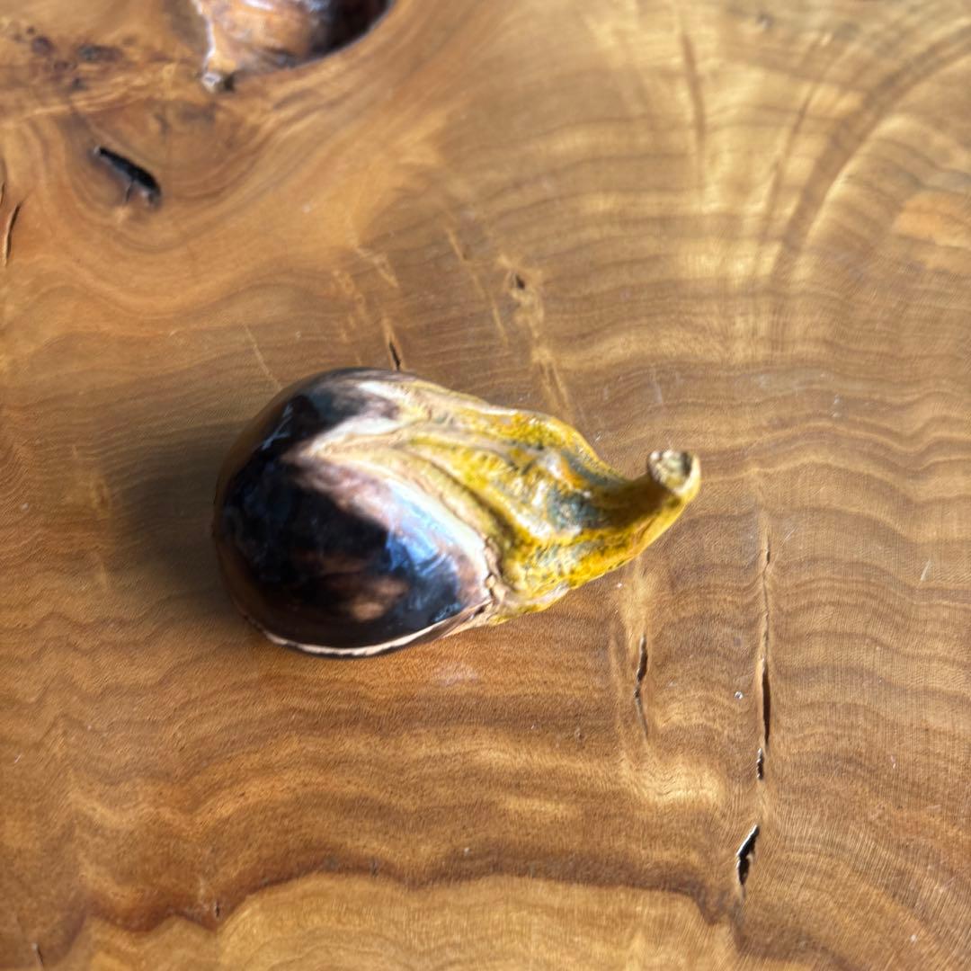 佐々木二六造 茄子形香合 松伯庵 茶道具 共箱