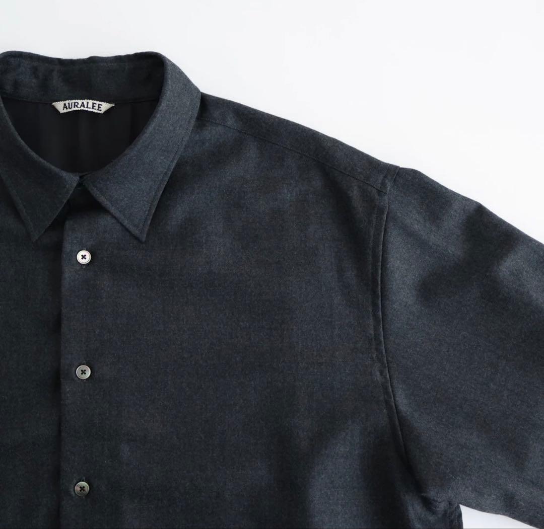 【未使用】AURALEE SUPER LIGHT WOOL SHIRT サイズ3