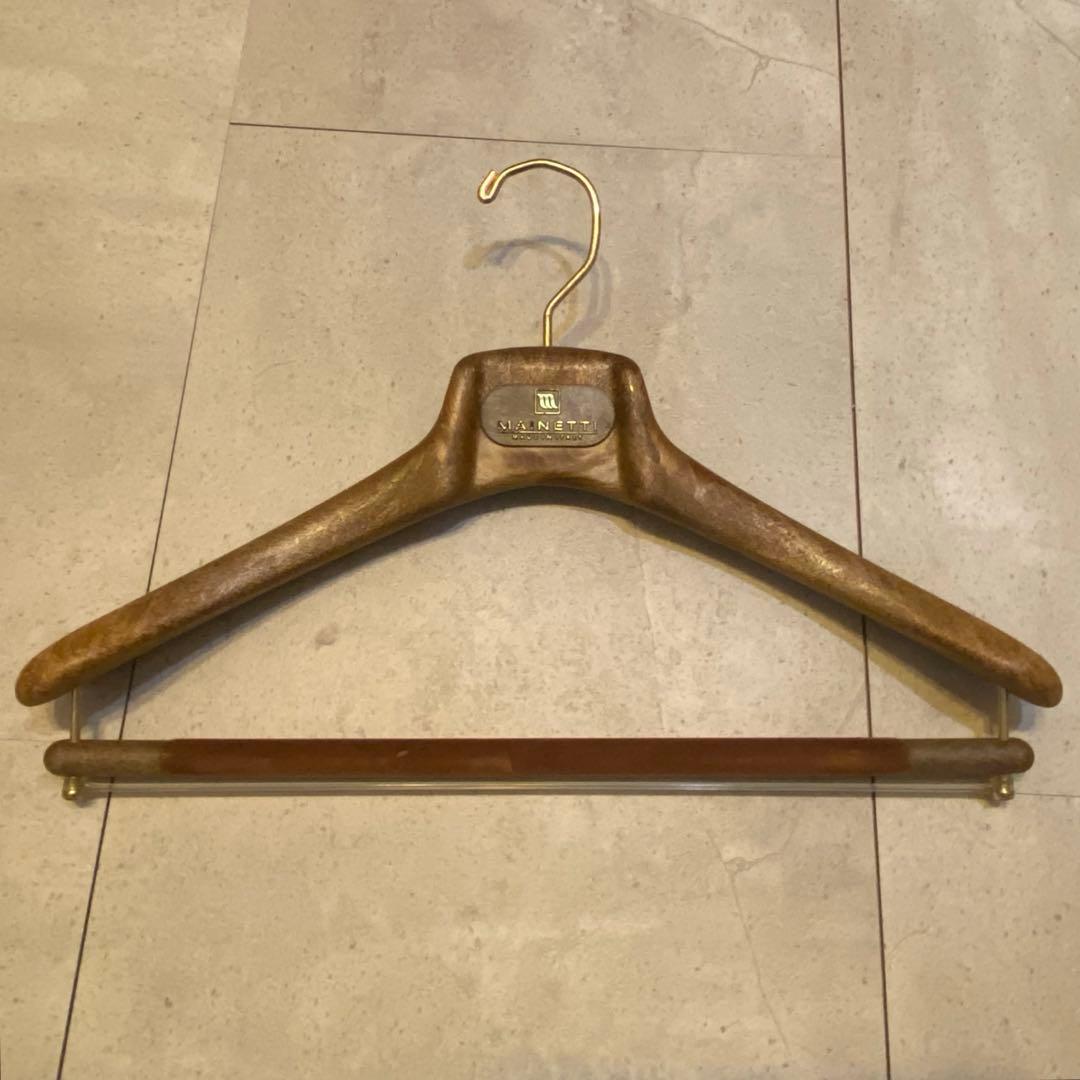 6本セット　MAINETTI マイネッティ 木製ハンガー 40cm 高級仕様