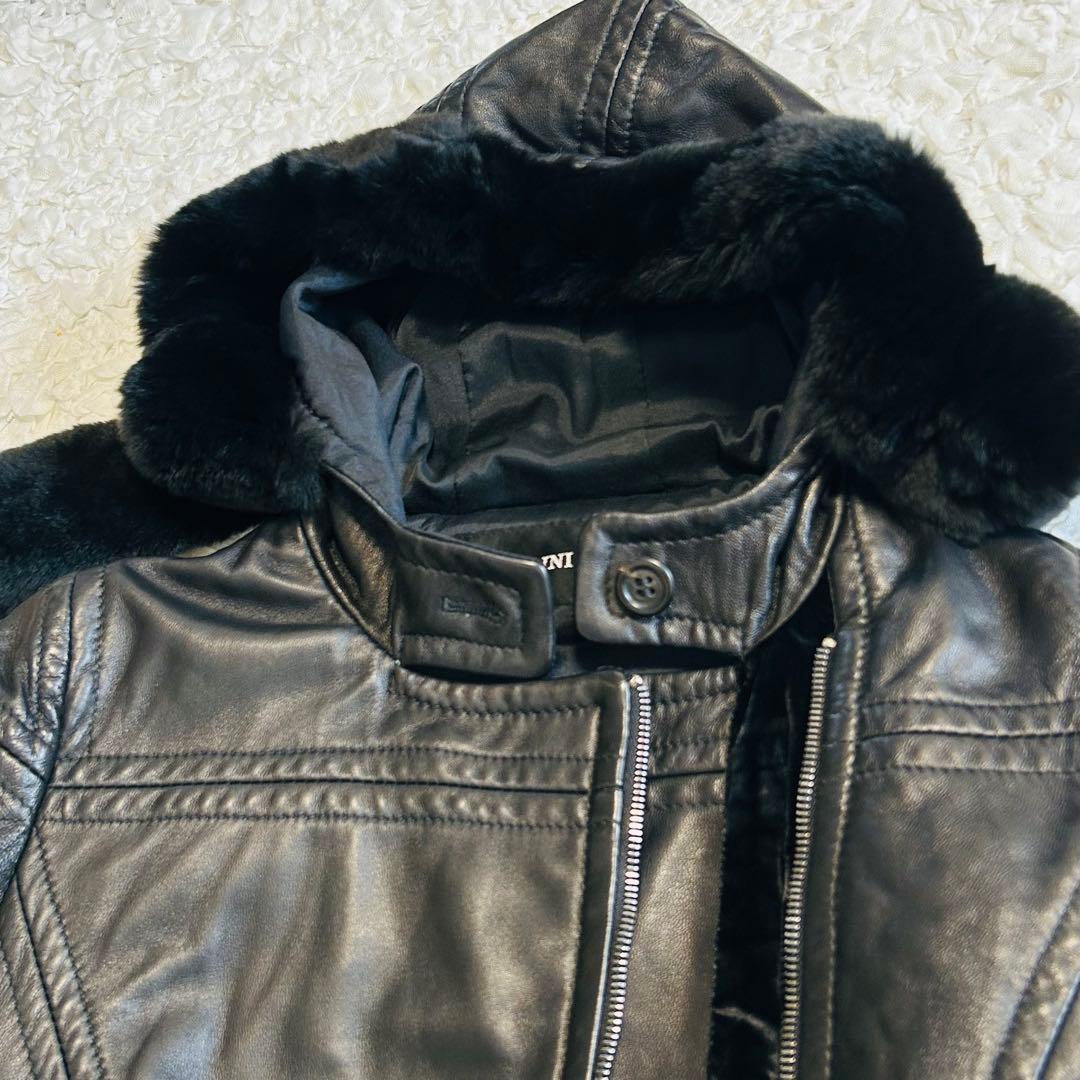 【チヴィディーニ CIVIDINI】イタリア製ラムレザージャケット　黒　 38