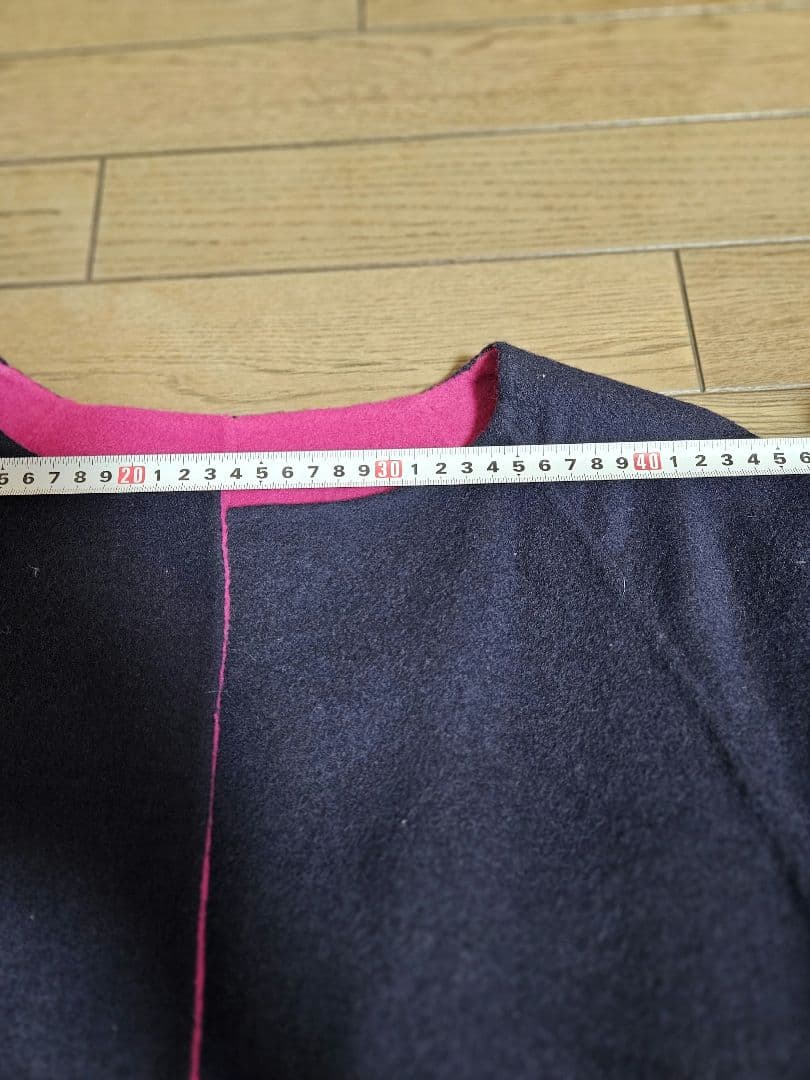 デミルクスビームス　ウール　リバーコート　リバーシブルロングコート　36美品