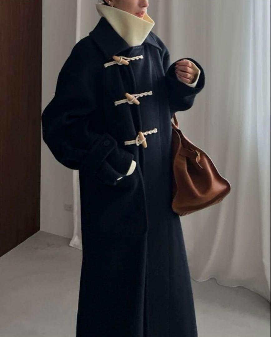 極美品♡極希少✨CLANE クラネ オーバーマキシダッフルコート正規品Ｌネイビー