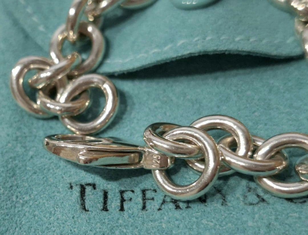 n*o様 【全長15㎝ 】オールドTiffany ドーナツ リンク チェーン ブ