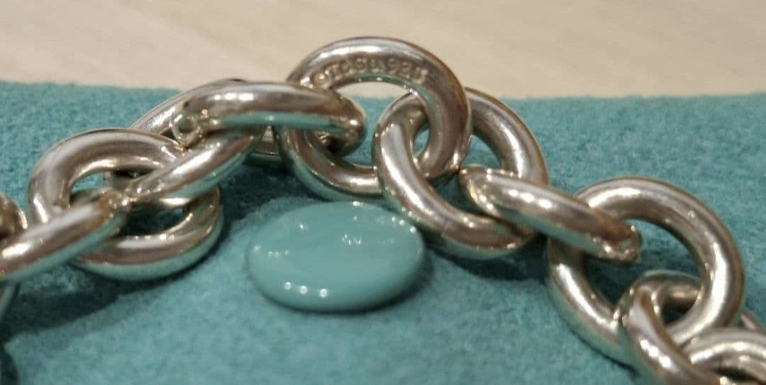 n*o様 【全長15㎝ 】オールドTiffany ドーナツ リンク チェーン ブ