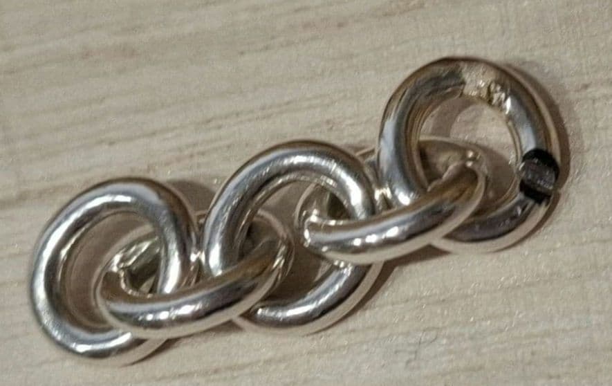 n*o様 【全長15㎝ 】オールドTiffany ドーナツ リンク チェーン ブ