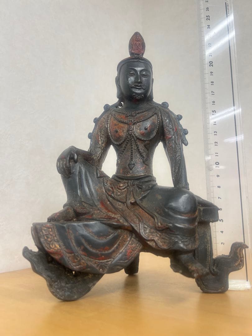 中国明朝青銅布達銅鎏金仏像　骨董古美術アンティーク　江戸仏像？！青磁コレクション