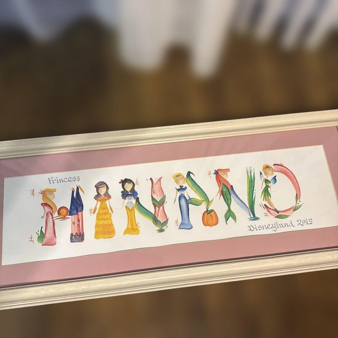 Princess Disneyland 2015 水彩画　手書き　ひなの　一点物