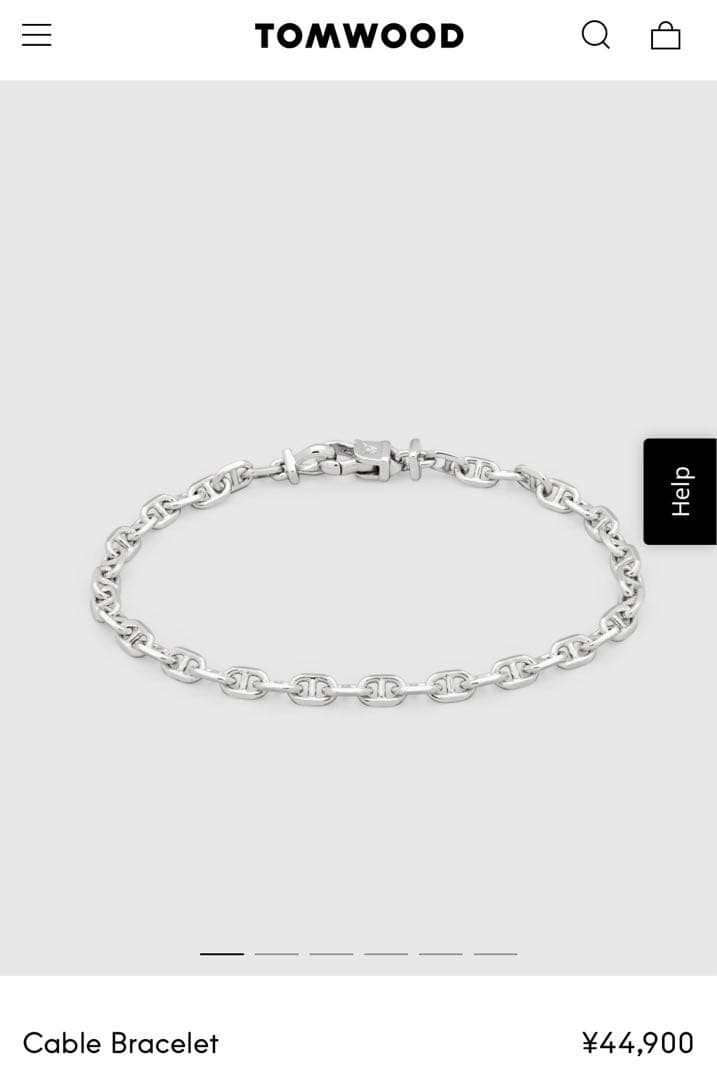 TOMWOOD Cable Bracelet 7インチ 18センチ