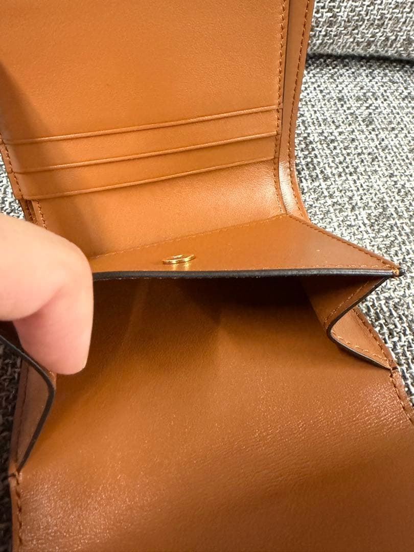 セリーヌ　トリオンフ　スモール　ウォレット　3つ折り財布　キャンバス×レザー