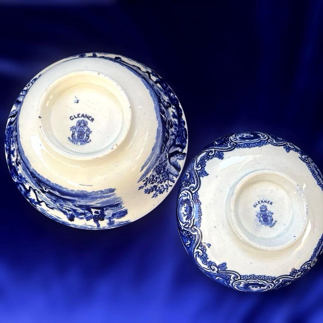 阿蘭陀焼 デルフト ペトルス・レグー窯 銅版転写 どんぶり皿　　鉢アンティーク