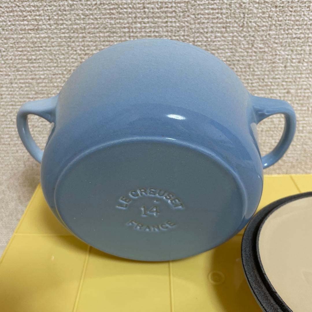 LE CREUSET　ココット ロンド コースタルブルー　14cm