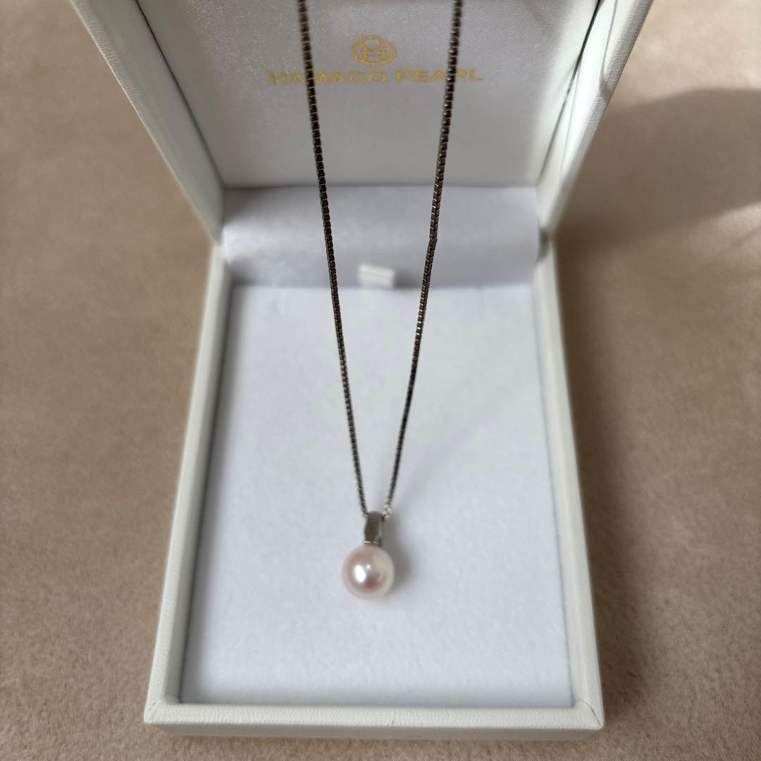 浜幸HAMACO あこや真珠　パールネックレス　9-9.5ミリ
