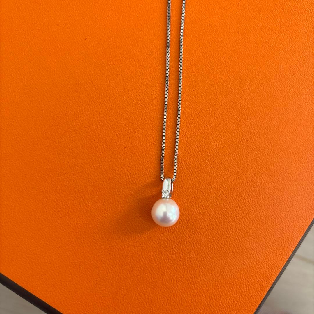 浜幸HAMACO あこや真珠　パールネックレス　9-9.5ミリ