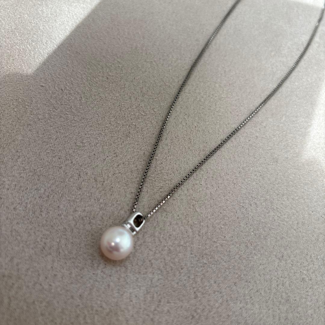 浜幸HAMACO あこや真珠　パールネックレス　9-9.5ミリ