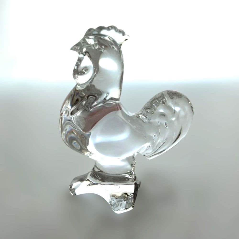 【新品】バカラ　鶏　ニワトリ 鳥　酉年 干支の置物 箱付き 動物オブジェ