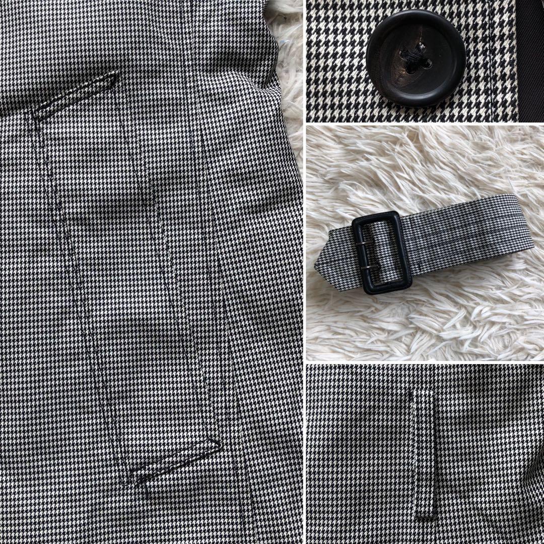 【美品】ポールスミス　トレンチコート　L 千鳥格子　カシミヤライナー　比翼