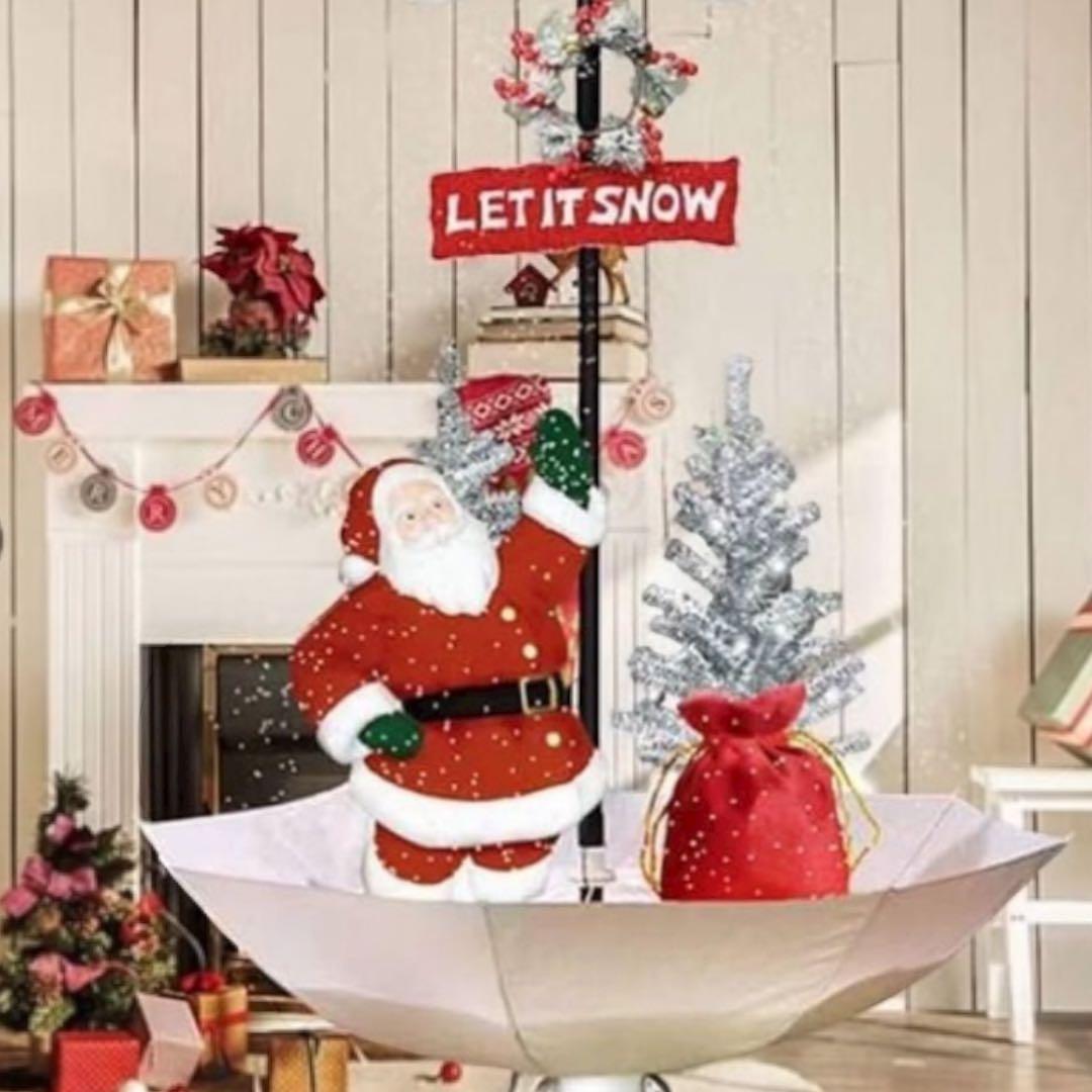 【新品・豪華170cm】雪が降るクリスマスツリー　サンタ/LEDライト/音楽