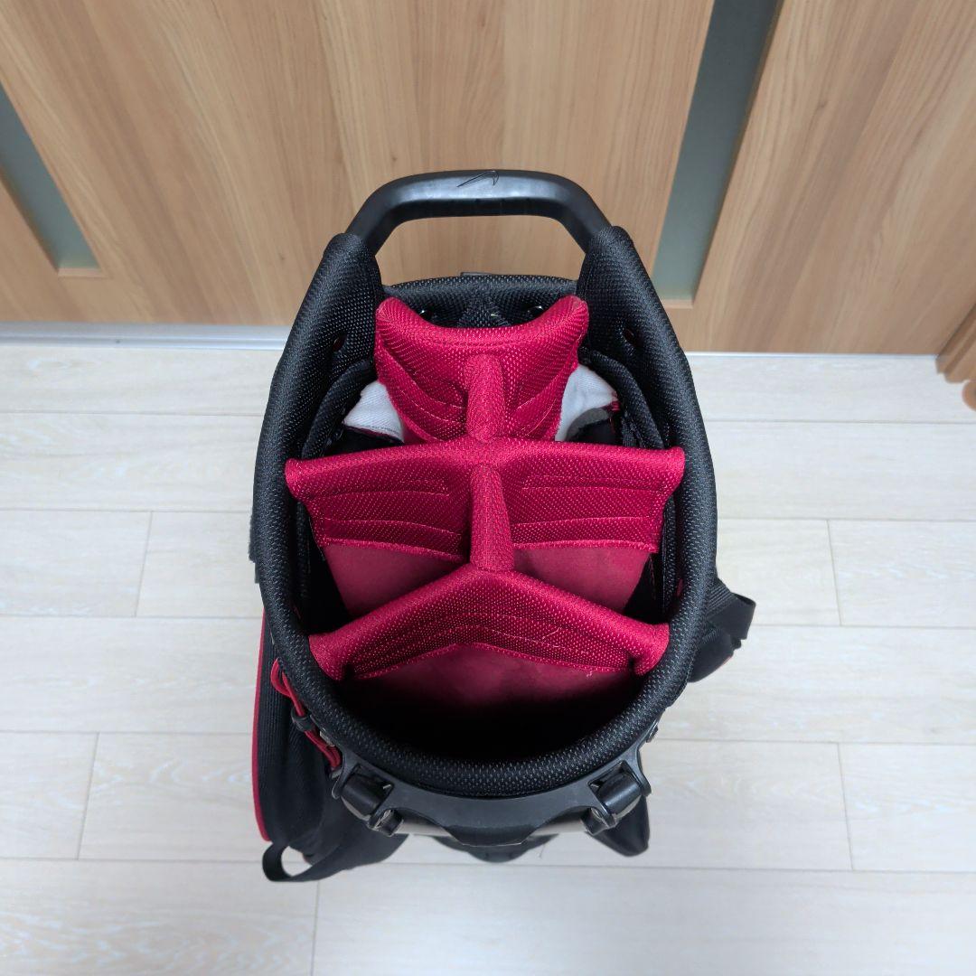 Nike キャディバッグ スタンド付き ブラック/ホワイト/レッド