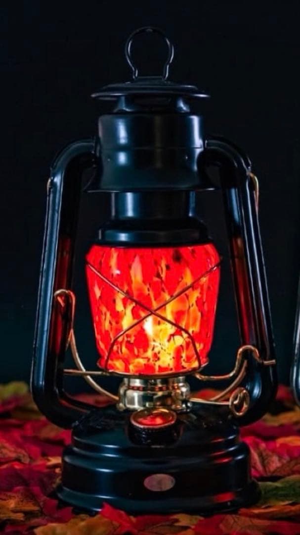 津軽びいどろランタングローブ 【紅葉】Type2