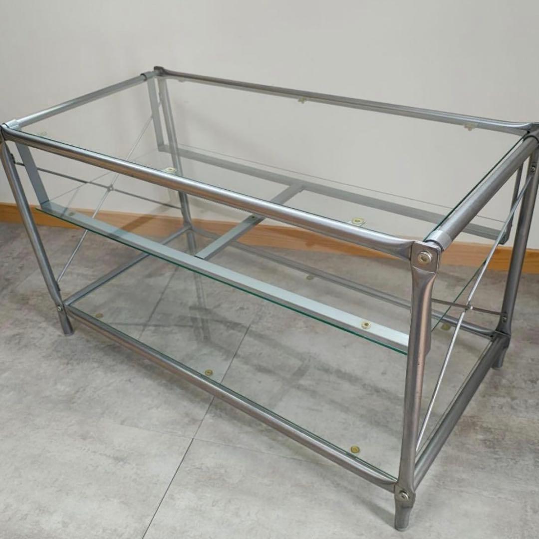 イケア IKEA LAXVIK メタルラック 収納棚 ガラステーブル 廃盤