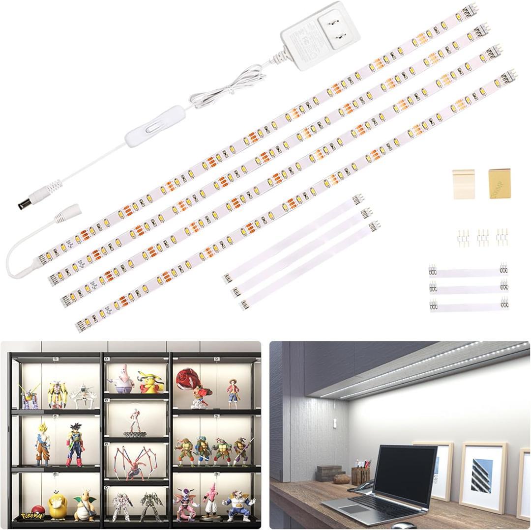 キャビネットライト led テープライト 2m 昼光色 0.5Ｍx4本