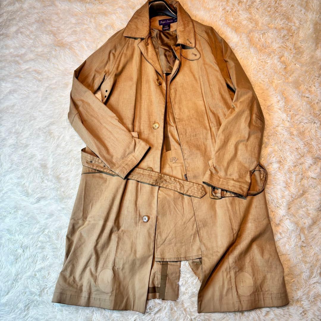 ラルフローレン　パープルレーベル　超高級　70万円　トレンチ　ステンカラー