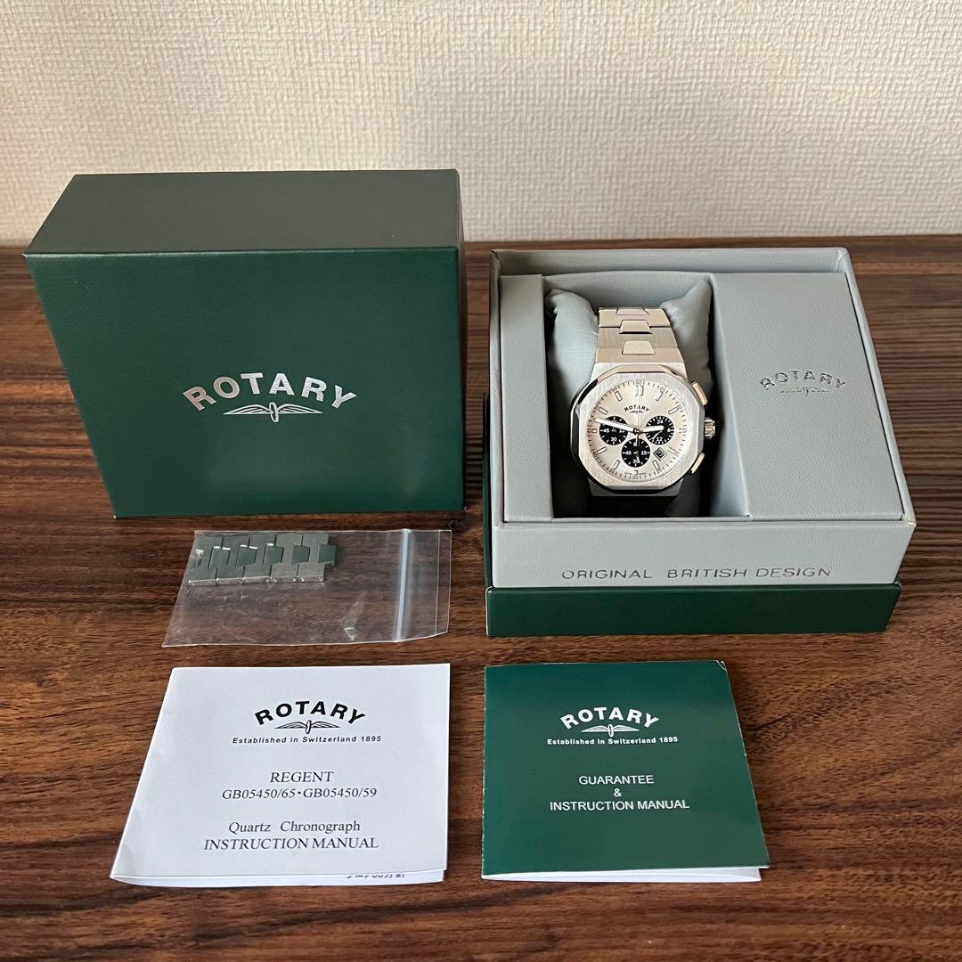 【未使用級！！】ロータリー リージェント 腕時計 クロノグラフ メンズ