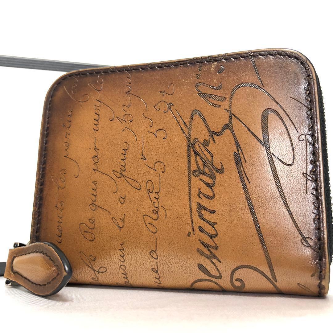 現行モデル　極美品　ベルルッティ　ワパ　ケース　カリグラフィ　ブラウン