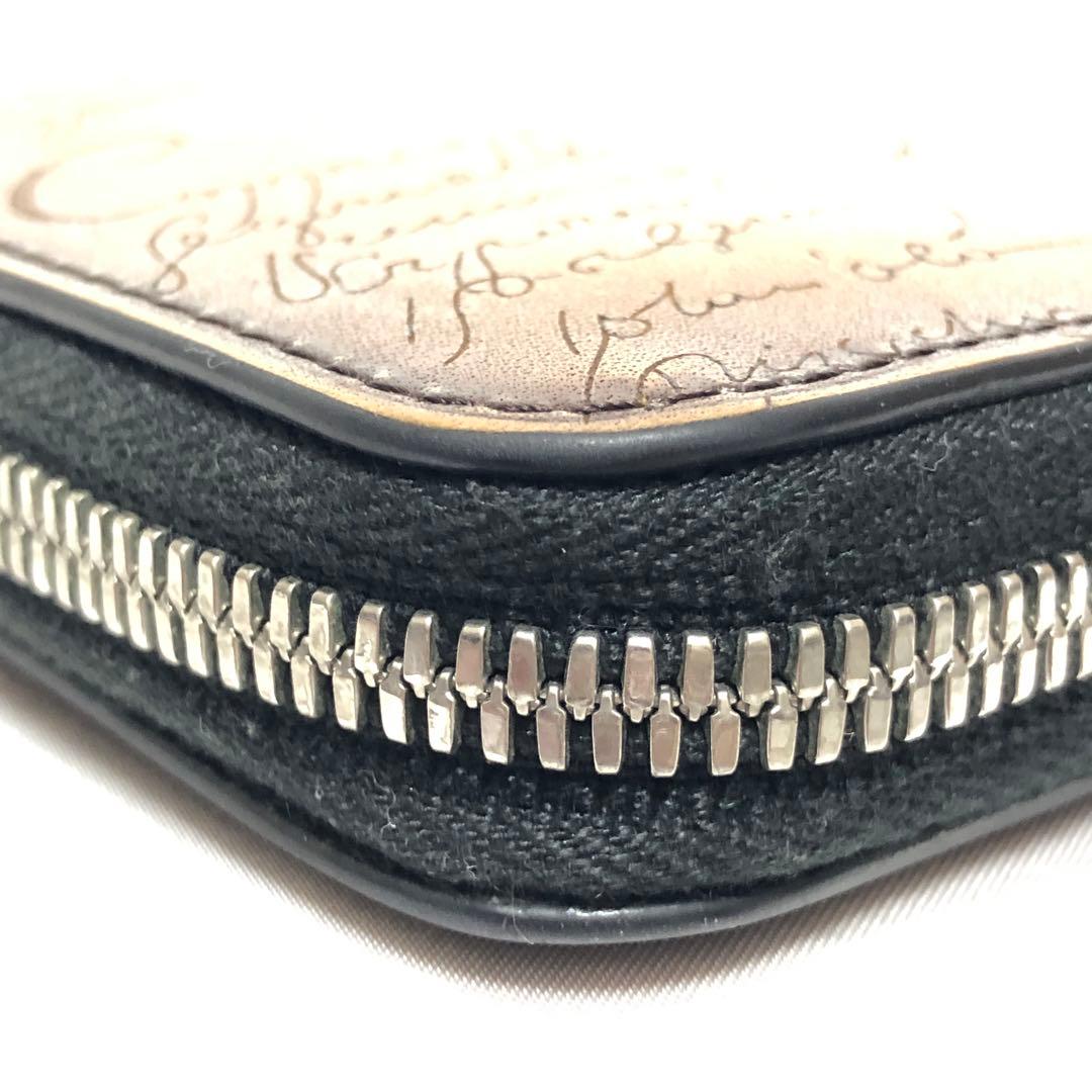 現行モデル　極美品　ベルルッティ　ワパ　ケース　カリグラフィ　ブラウン