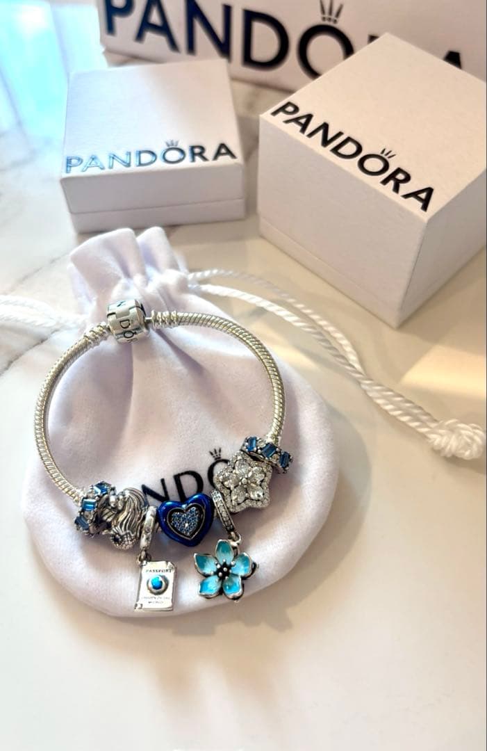 PANDORA♡定価8万円超 ブレスレット+チャーム7個付き