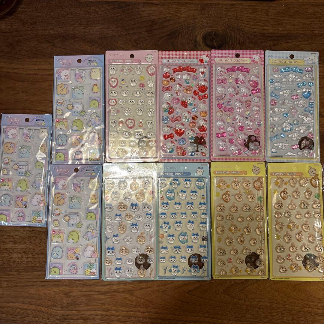 【11枚セット！】ボンボンドロップシール＋もっと！ふにふにシール　まとめ売り