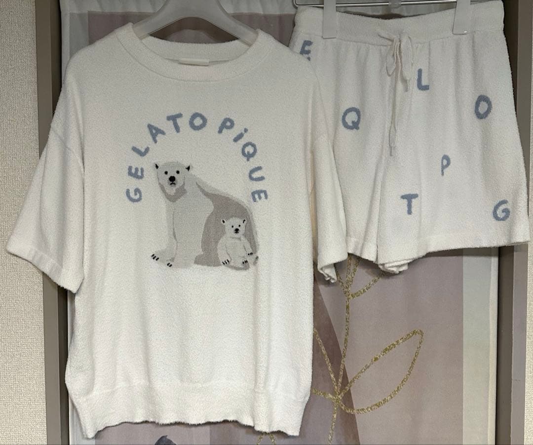 ジェラートピケ スムーズィー シロクマジャガード プルオーバー ショートパンツ